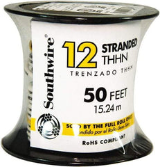 Southwire - THHN/THWN, 12 AWG, 20 Amp, 50' Long, Stranded Core, 19 Strand Building Wire - White, Thermoplastic Insulation - Caliber Tooling