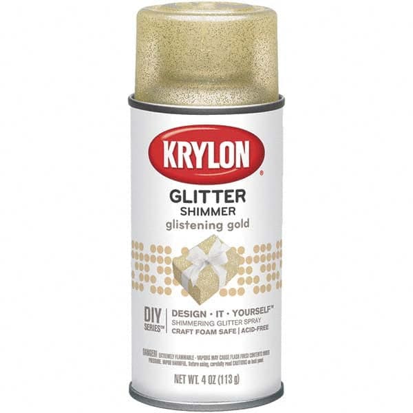 Krylon - Glistening Gold, Glitter, Craft Paint Spray Paint - 4 oz Container - Caliber Tooling