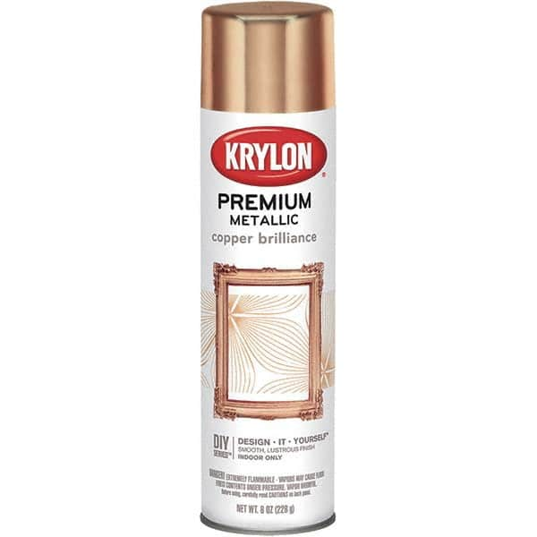 Krylon - Copper Brilliance (Color), Gloss, Metallic Spray Paint - 8 oz Container - Caliber Tooling