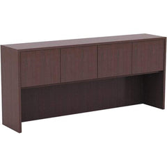 ALERA - 70.63" Long x 35-1/2" High x 15" Deep, Kneespace Credenza - Mahogany (Color), Woodgrain Laminate - Caliber Tooling