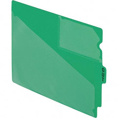 Pendaflex - 8-1/2 x 11" 50 Tabs, Unpunched, End Tab Out Guides with Pockets - Green - Caliber Tooling