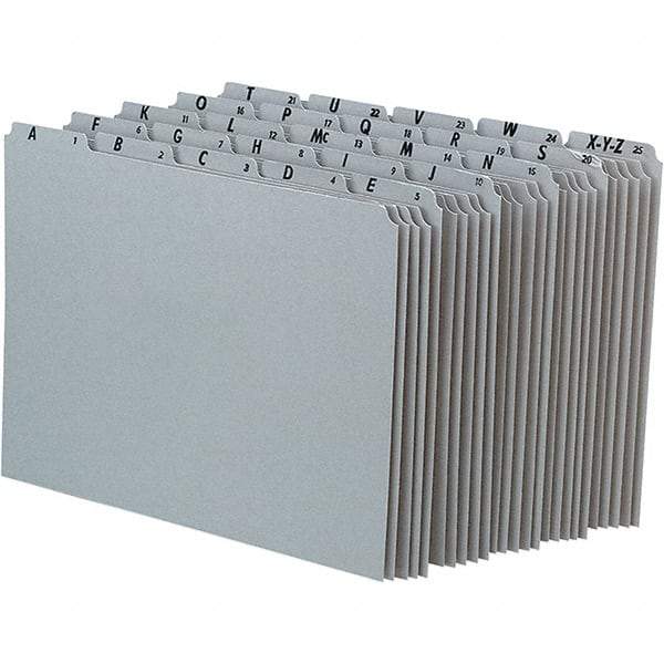 Pendaflex - 8-1/2 x 11" 25 Tabs, Unpunched, Preprinted Numeric Divider - Gray - Caliber Tooling