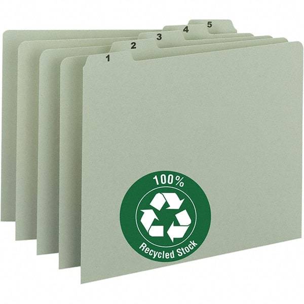 SMEAD - 8-1/2 x 11" 31 Tabs, Unpunched, Preprinted Divider - Green - Caliber Tooling