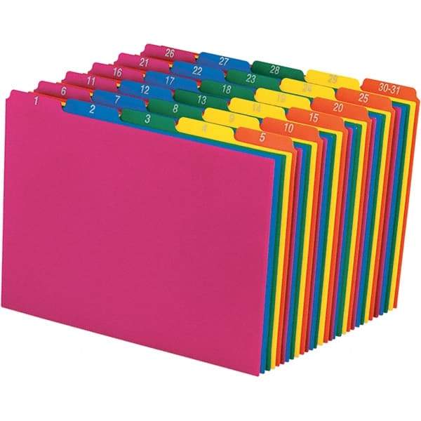 Pendaflex - 8-1/2 x 11" 31 Tabs, Unpunched, Preprinted Divider - Assorted Color Tabs, Assorted Folder - Caliber Tooling