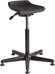 Bevco - 14 Inch Wide x 14 Inch Deep x 32 Inch High, Reinforced Black Nylon Base, Adjustable Height Swivel Stool - Polyurethane Seat, Black - Caliber Tooling