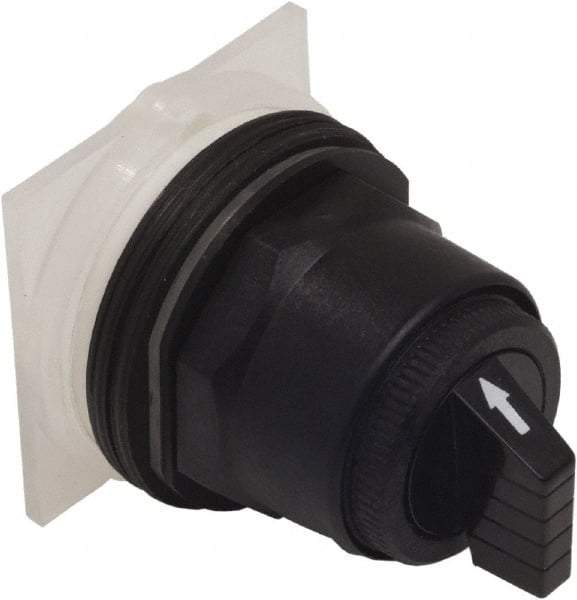 Schneider Electric - 1.18 Inch Mount Hole, 3 Position, Knob and Pushbutton Operated, Selector Switch Only - Black, Maintained (MA), without Contact Blocks, Anticorrosive, Weatherproof, Dust and Oil Resistant - Caliber Tooling