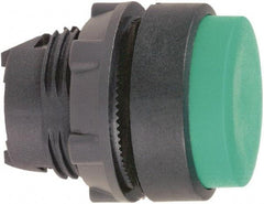 Schneider Electric - 22mm Mount Hole, Extended Straight, Pushbutton Switch Only - Round, Green Pushbutton, Nonilluminated, Momentary (MO) - Caliber Tooling