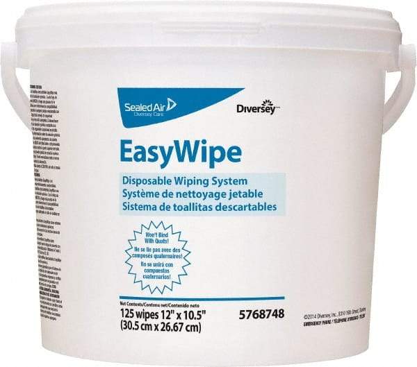 Diversey - Pre-Moistened General Purpose Wipes - Refill, 24-7/8" x 8-5/8" Sheet Size, White - Caliber Tooling