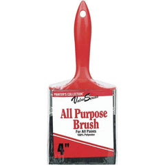 Rubberset - 4" Flat Synthetic Trim Brush - Plastic Thin Kaiser Handle - Caliber Tooling