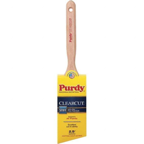 Purdy - 2-1/2" Angled Nylon/Polyester Trim Brush - Wood Fluted Handle - Caliber Tooling