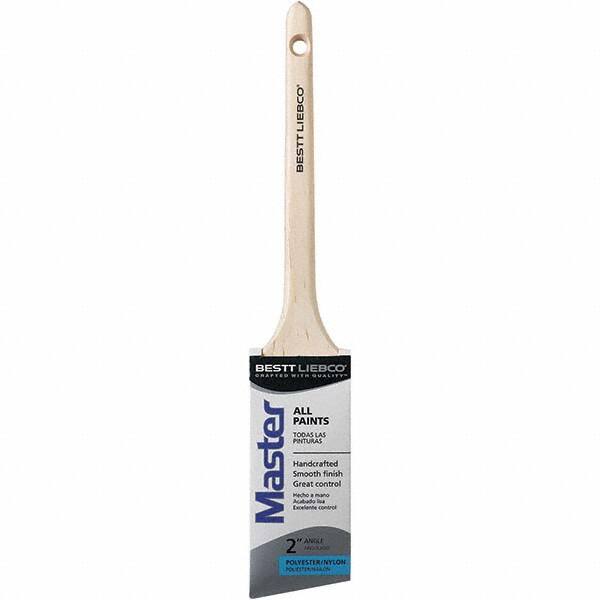 Bestt-Liebco - 2" Angled Nylon/Polyester Sash Brush - Wood Rattail Handle - Caliber Tooling