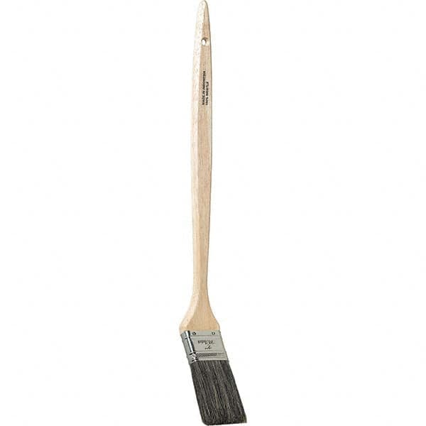 Bestt-Liebco - 16" Angled Hog Bent Radiator Brush - Wood Bent Radiator Handle - Caliber Tooling