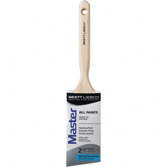 Bestt-Liebco - 2-1/2" Angled Nylon/Polyester Sash Brush - Wood Long Sash Handle - Caliber Tooling