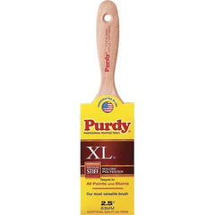 Purdy - 2-1/2" Flat Synthetic Trim Brush - 2-15/16" Bristle Length, 3-3/16" Wood Beavertail Handle - Caliber Tooling