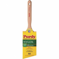 Purdy - 3" Angled Synthetic Trim Brush - 3-3/16" Bristle Length, 3-3/16" Wood Fluted Handle - Caliber Tooling