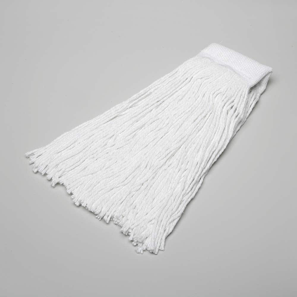 Ability One - Wet Mop Heads & Pads; Style: Cut End ; Material: Rayon/Polyester ; Approximate Weight (oz.): 28 ; Mop Color: White ; Headband Size (Inch): 5-1/2 ; Connection Type: Clamp Jaw - Exact Industrial Supply