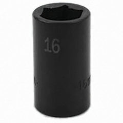 SK - Impact Socket - 3/8"DR 6PT 16MM SEMI-DEEP IMPACT SOCKET - Caliber Tooling