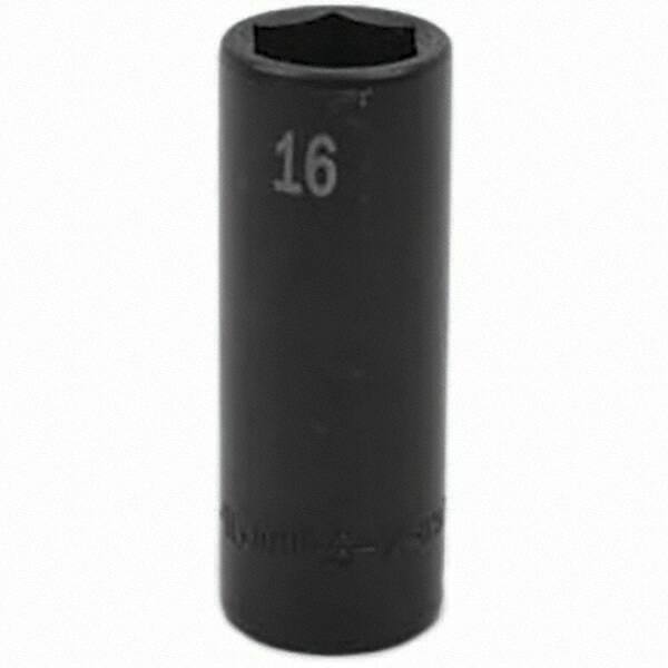 SK - Impact Socket - 3/8"DR 16MM DEEP IMPACT SOCKET - Caliber Tooling