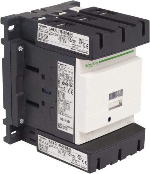 Schneider Electric - 3 Pole, 125 Coil VDC, 115 Amp at 440 VAC, Nonreversible IEC Contactor - Bureau Veritas, CCC, CSA, CSA C22.2 No. 14, DNV, EN/IEC 60947-4-1, EN/IEC 60947-5-1, GL, GOST, LROS, RINA, RoHS Compliant, UL 508, UL Listed - Caliber Tooling