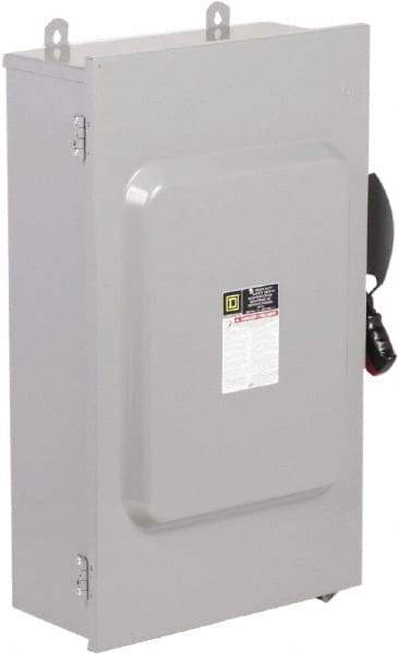 Square D - 200 Amp, 600 VAC/VDC, 3 Pole Nonfused Safety Switch - NEMA 12 & 3R, 50 hp at 600 VAC, 50 hp at 600 VDC (Single Phase), 150 hp at 600 VAC, 50 hp at 600 VDC (Triple Phase) - Caliber Tooling