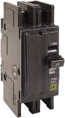 Square D - 60 Amp, 120/240 VAC, 2 Pole, DIN Rail Mounted, Flush Mount, Surface Mount Miniature Circuit Breaker - Thermal Magnetic Trip, 10 kA at 120/240 VAC Breaking Capacity, 14-2 (Aluminum), 14-2 (Copper) AWG, 74mm Deep x 103mm High x 19mm Wide - Caliber Tooling