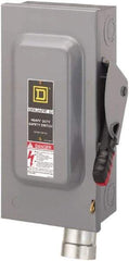 Square D - 60 Amp, 600 VAC, 3 Pole Fused Safety Switch - NEMA 1, 50 hp at 600 VAC (Triple Phase) - Caliber Tooling