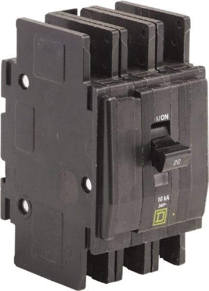 Square D - 20 Amp, 240 VAC, 3 Pole, Panel Mount Miniature Circuit Breaker - Caliber Tooling