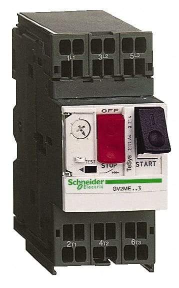 Schneider Electric - 18 Amp, 690 VAC at 50/60 Hz, 3 Pole, Bolt On, Clip Motor Circuit Breaker - Thermal Magnetic Trip, Multiple Breaking Capacity Ratings, 78mm Deep x 101mm High x 45mm Wide - Caliber Tooling