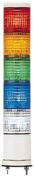 Schneider Electric - LED Lamp, Blue, Clear, Green, Orange, Red, Steady, Preassembled Stackable Tower Light Module Unit - 24 VAC/VDC, 125 Milliamp, IP54 Ingress Rating, Base Mount - Caliber Tooling