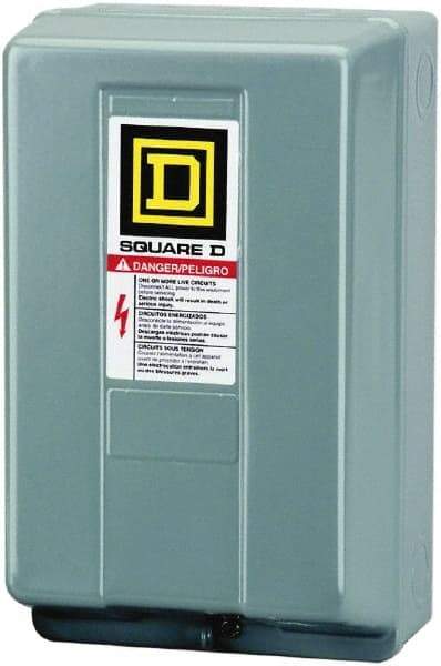 Square D - 1 NEMA Rated, 4 Pole, Electrically Held Lighting Contactor - 30 A (Tungsten), 110 VAC at 50 Hz, 120 VAC at 60 Hz - Caliber Tooling