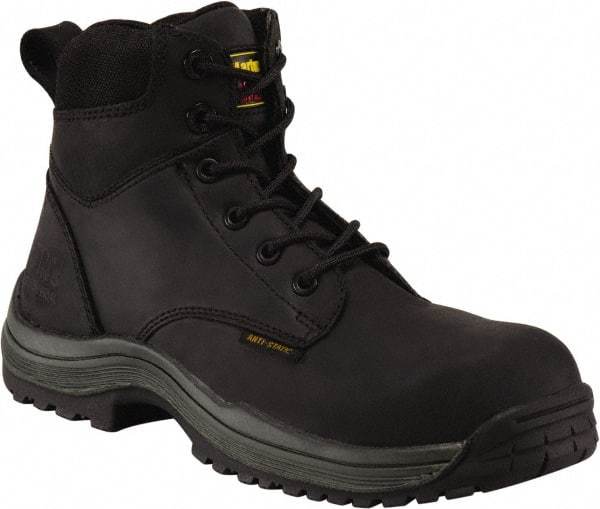 Dr. Martens - Men's Size 7 Medium Width Composite Work Boot - Black, Leather Upper, Rubber Outsole, 7" High, Hot Weather, Non-Slip, Electrostatic Dissipative (ESD) - Caliber Tooling