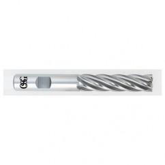 2 Dia. x 7-3/4 Overall Length 6-Flute Square End HSS-CO SE End Mill-Round Shank-Non-Center Cutting-Uncoated - Caliber Tooling