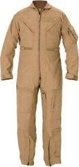 PROPPER - Size 44 X-Long, Tan, Zipper Front, Flame Resistant Coveralls - Nomex, Open Wrists and Ankles, 6 Pockets - Caliber Tooling