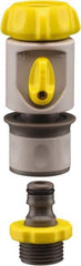 Nelson - 3/4-8 Garden Hose Coupler & Connector Set with Built-In Valve - Plastic, Female & Male Connector - Caliber Tooling