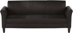 ALERA - Black Leather Guest Sofa - 77" Wide x 32" High - Caliber Tooling