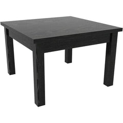 ALERA - 20" Long x 23.63" Wide x 20.38" High Stationary Reception Table - 1" Thick, Black, Wood Grain Laminate - Caliber Tooling