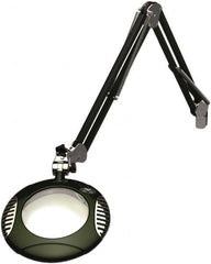 O.C. White - 43 Inch, Spring Suspension, Clamp on, LED, Racing Green, Magnifying Task Light - 8 Watt, 7.5 and 15 Volt, 2x Magnification, 6 Inch Long - Caliber Tooling