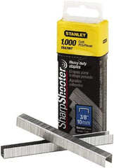 Stanley Bostitch - 0.38" Leg Length, Steel Staple Gun Staples - 80 Sheet Capacity, For Use with Stanley TR150 - Caliber Tooling