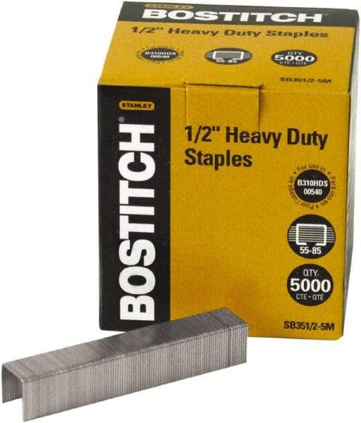 Stanley Bostitch - 1/2" Leg Length, Steel Heavy Duty Stapler Staples - 120 Sheet Capacity, For Use with Bostitchs 00540, B310HDS & 03201 & Most Heavy-Duty Staplers - Caliber Tooling