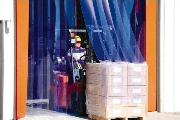 Clearway Door - 5' Door Width x 8' Door Height Flexible PVC Standard Strip Door Kit - 8" Strip Width x 0.08" Strip Thickness, Clear, 50% Overlap - Caliber Tooling