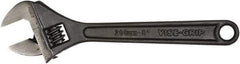 Irwin - 1-1/8" Jaw Capacity, 8" Standard Adjustable Wrench - Chrome Vanadium Steel, Black Finish - Caliber Tooling