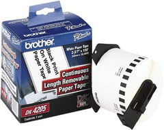 Brother - 2.4" Wide x 1,200" Long, White Paper Label Tape - For Laser/Inkjet Printers - Caliber Tooling