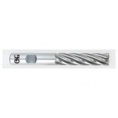 2 Dia. x 9-3/4 Overall Length 6-Flute Square End HSS-CO SE End Mill-Round Shank-Center Cutting-Uncoated - Caliber Tooling