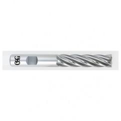 2 Dia. x 6-1/2 Overall Length 6-Flute Square End HSS-CO SE End Mill-Round Shank-Center Cutting-Uncoated - Caliber Tooling