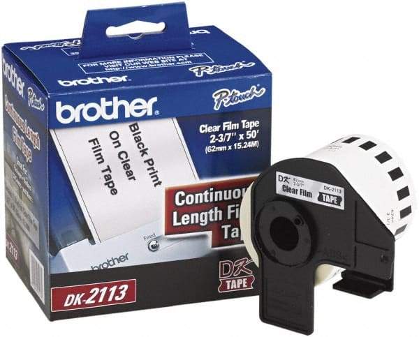 Brother - 2-7/16" Wide x 600" Long, Clear Film Tape Cassette - For Label Maker - Caliber Tooling