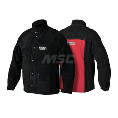 Jackets & Coats; Garment Style: Jacket; Size: Medium; Material: Leather; Closure Type: Button; Flame Retardant: Yes; Number Of Pockets: 1.000; Flame Resistant: Yes