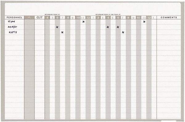 MasterVision - 36" High x 24" Wide Magnetic Dry Erase In/Out - Steel - Caliber Tooling