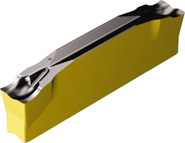 Sandvik Coromant - N123x2H CM 4325 Grade, 0.1575" Cutting Width, Carbide Cutoff Insert - 0° Neutral Lead Angle, 0.0079" Cnr Rad, TiCN/Al2O3/TiN Coated - Caliber Tooling