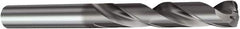 Sandvik Coromant - 11mm 140° Spiral Flute Solid Carbide Screw Machine Drill Bit - TiAlN Finish, Right Hand Cut, 2.1654" Flute Length, 4.0158" OAL, Split Point, Straight Shank, Through Coolant - Caliber Tooling