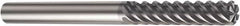 Sandvik Coromant - 1/4", 3/4" LOC, 1/4" Shank Diam, 3" OAL, 6 Flute, Solid Carbide Square End Mill - Single End, TiAlN Finish, Spiral Flute, 50° Helix, Right Hand Cut, Right Hand Flute, Series CoroMill Plura - Caliber Tooling